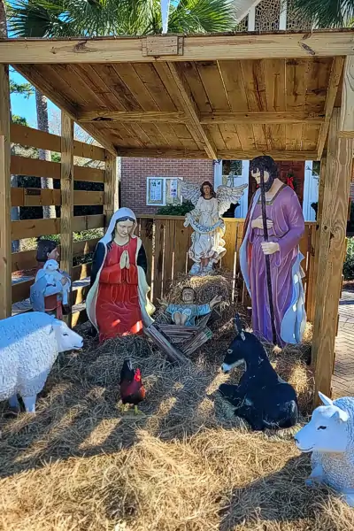 The Manger at Christmas Season