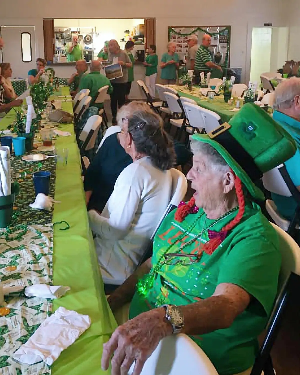 Diners at the St. Patrick's Day Event