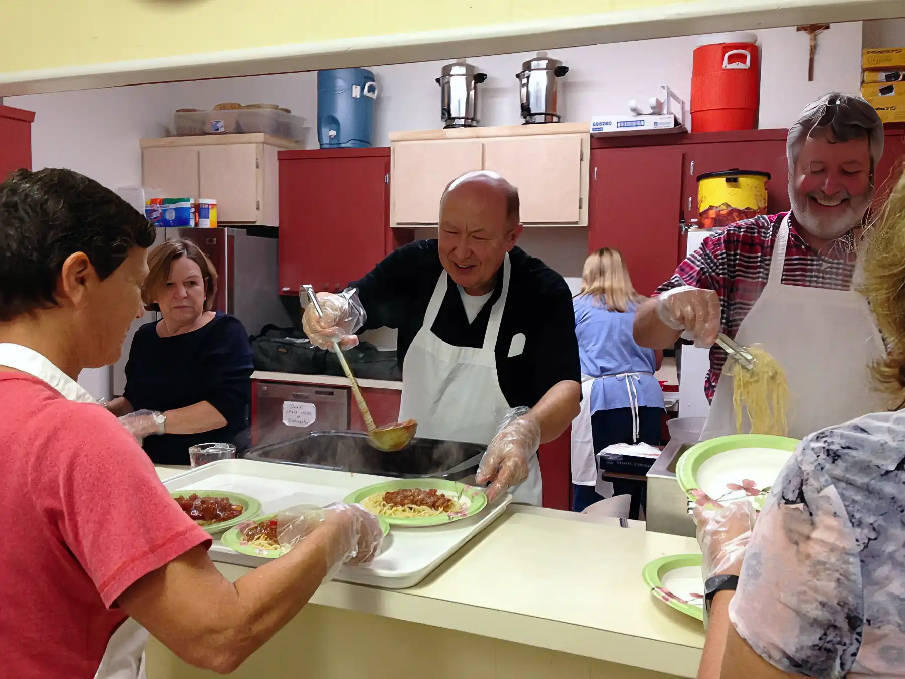 10th Annual Spaghetti Dinner Spaghetti being served